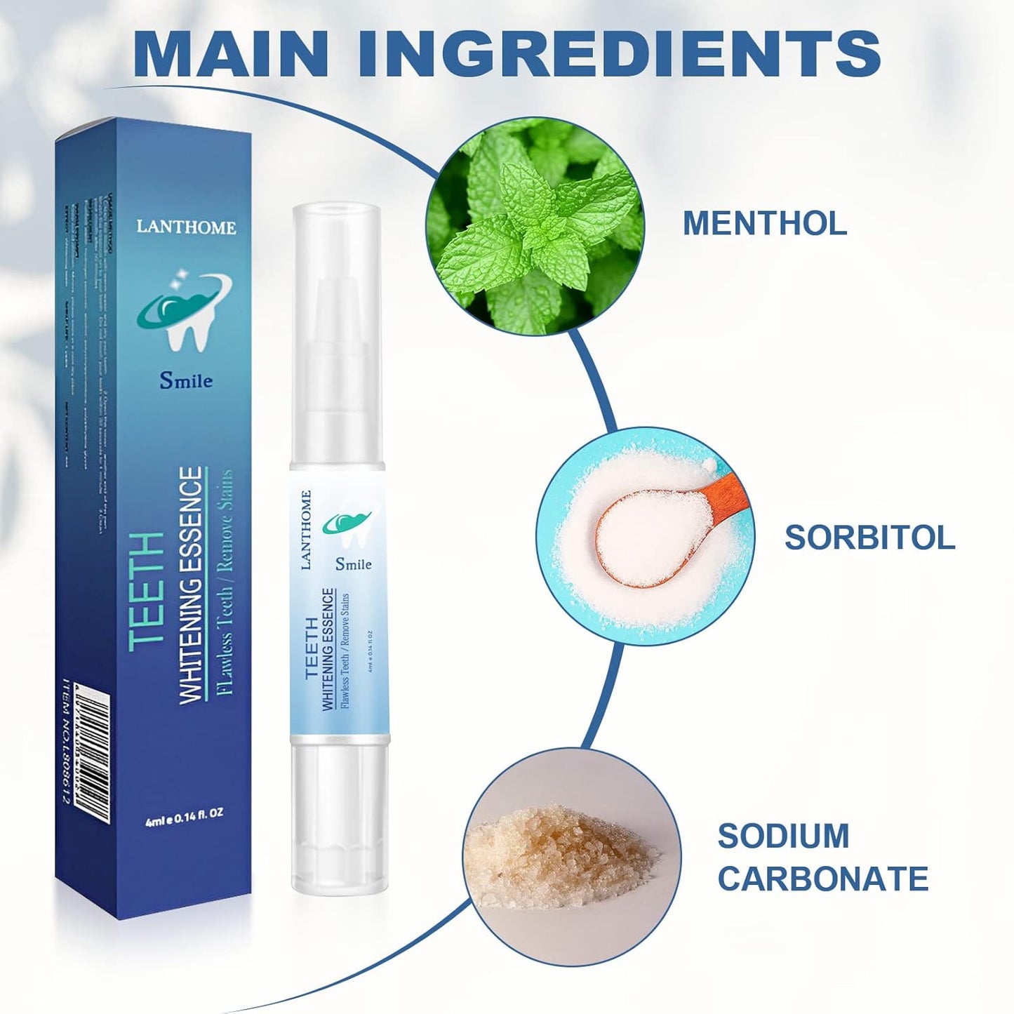 Teeth Whitening Essence Pen for Cleaning Teeth Stains, Freshening Breath and Reducing Yellowing (2Pcs)