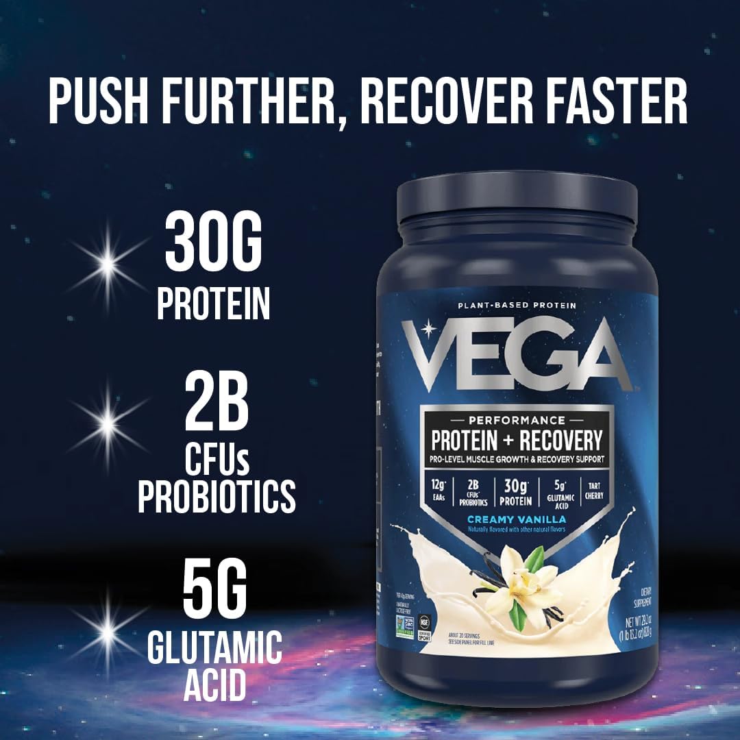Sport n Protein Powder + Recovery - 30G Plant Based Protein per Serving, Chocolate, 45 Servings, 5G Bcaas, Probiotics, NSF Certified, for Shakes & Smoothies, 4.4Lbs (Packaging May Vary)