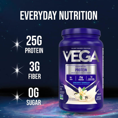Original Protein Powder, Creamy Vanilla Plant Based Protein Drink Mix for Water, Milk and Smoothies, 32.5 Oz (Packaging May Vary)