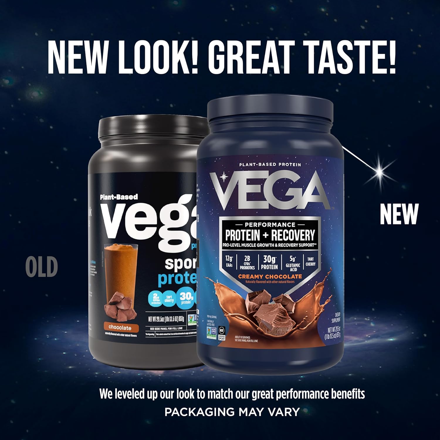 Sport n Protein Powder + Recovery - 30G Plant Based Protein per Serving, Chocolate, 19 Servings, 5G Bcaas, Probiotics, NSF Certified, for Shakes & Smoothies, 1.8Lbs (Packaging May Vary)