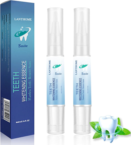 Teeth Whitening Essence Pen for Cleaning Teeth Stains, Freshening Breath and Reducing Yellowing (2Pcs)